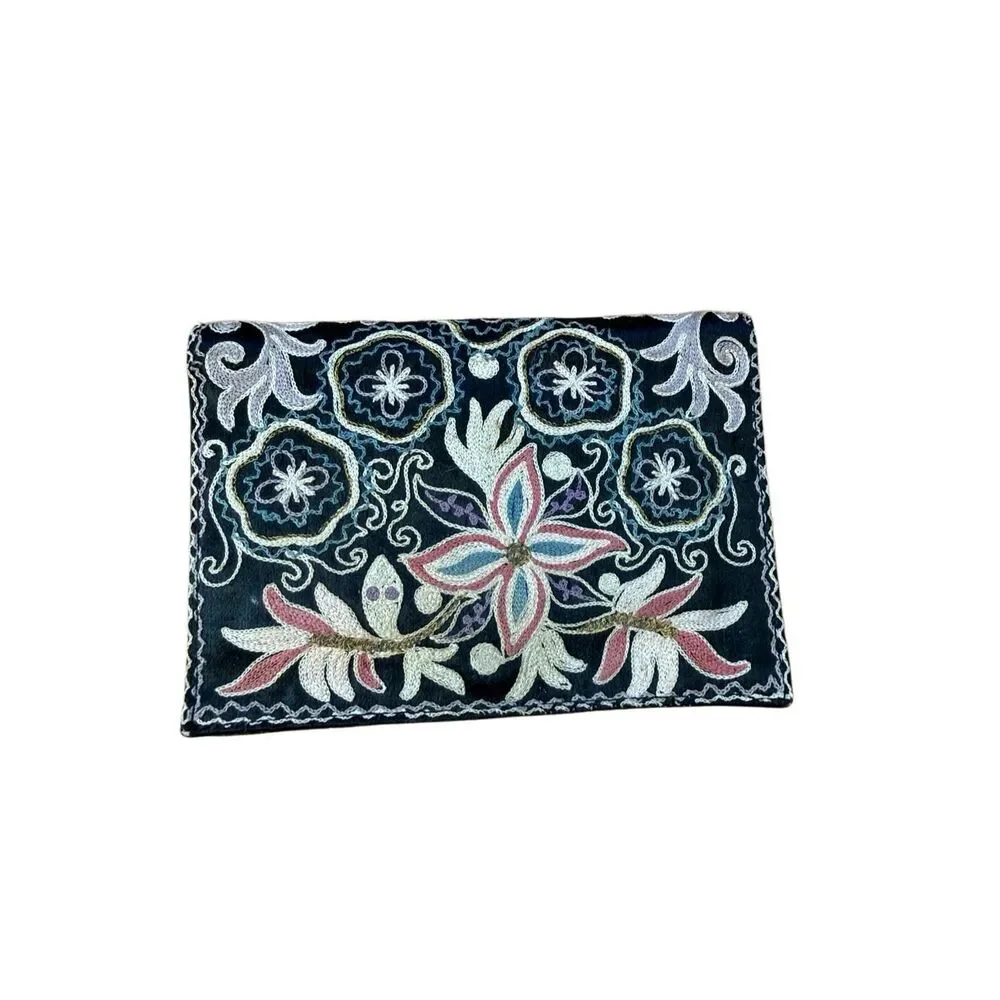 1930s French Tapestry Pocketbook Wallet Clutch